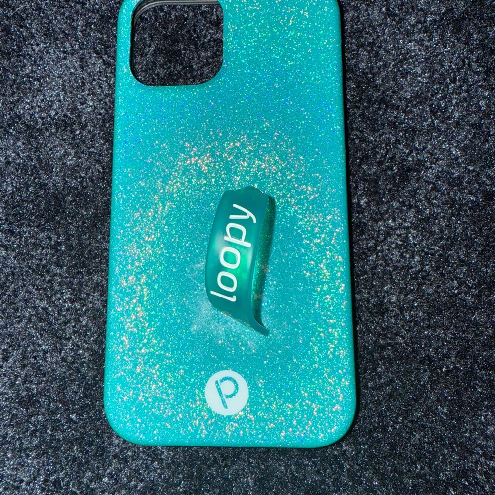 Loopy Case Aqua Sparkle Phone Cover 12/12 Pro
